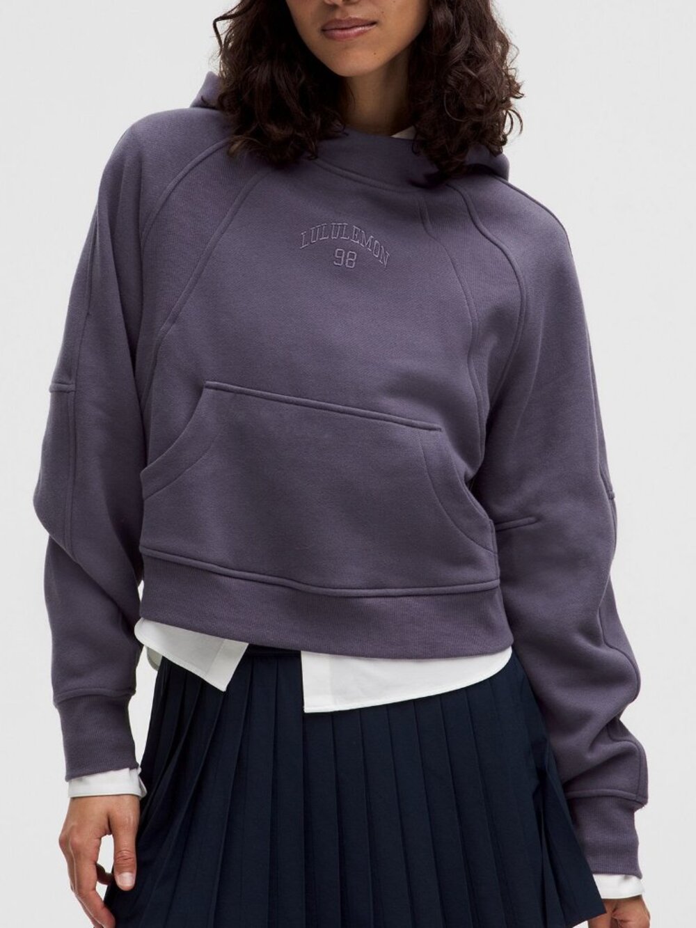 Scuba Oversized Crop Graphic Hoodie